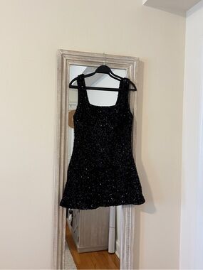 Princess Polly Black Sequin Mini Dress